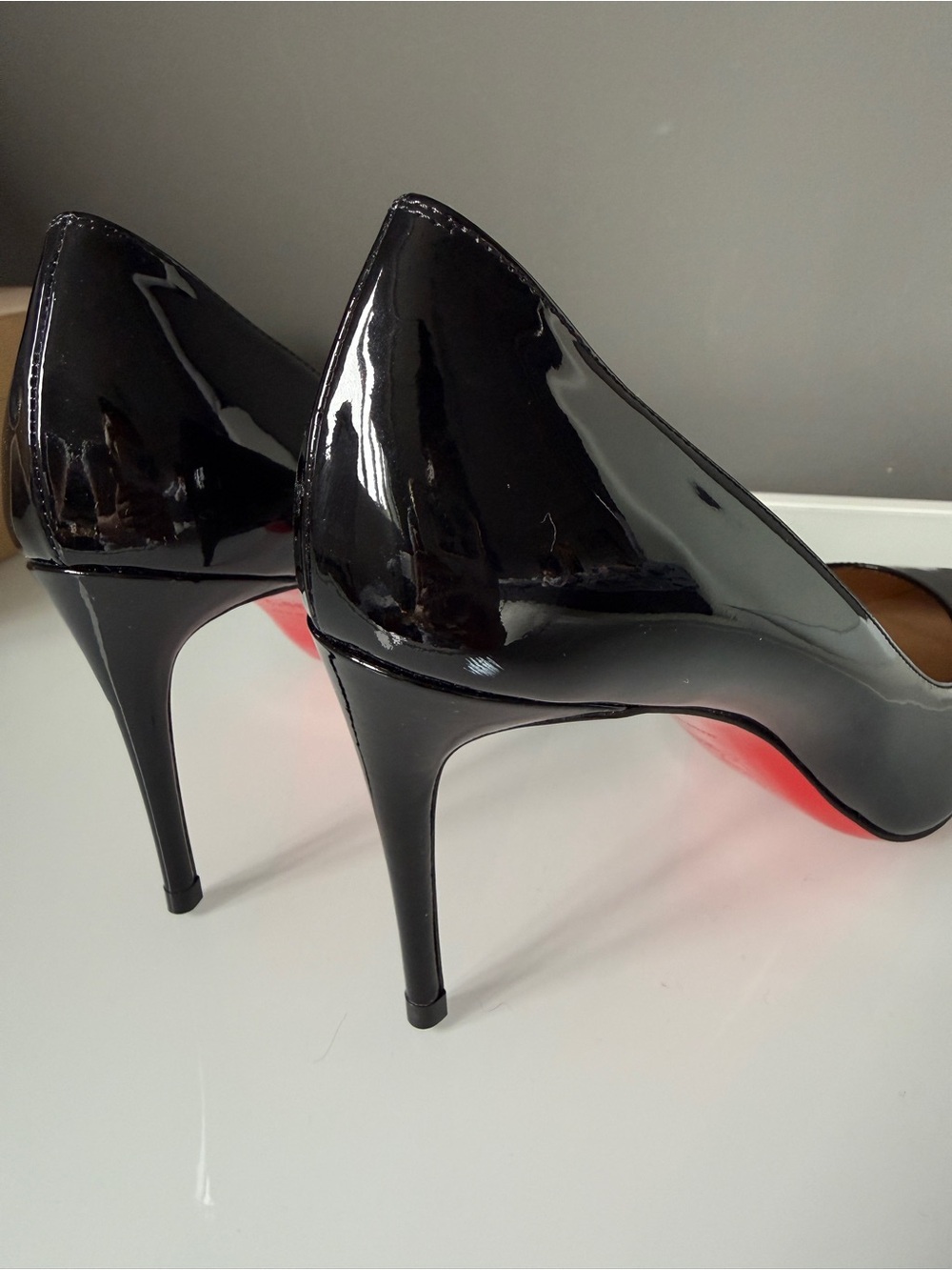 Christian Louboutin Black Patent Kate 85mm heels - Picture 8 of 8